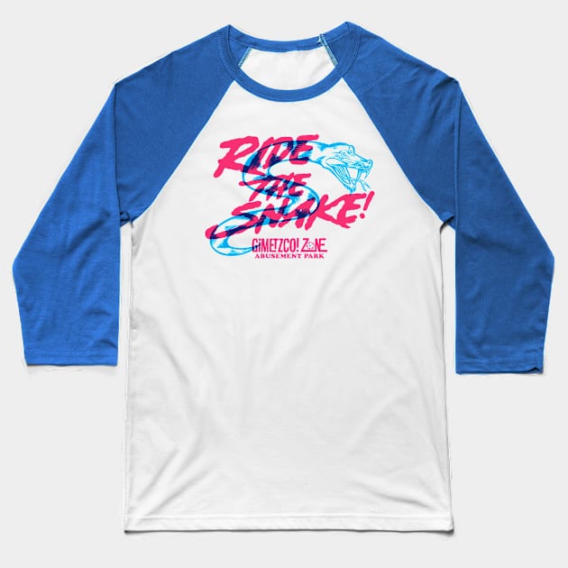 Ride the snake - G’Zap! Front/back Baseball T-Shirt by GiMETZCO!